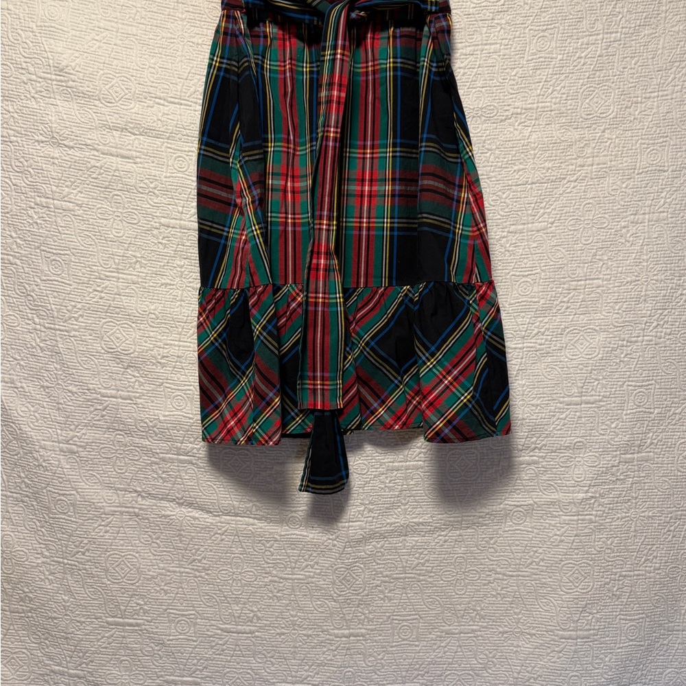 J. Crew Multicolor Plaid Midi Skirt